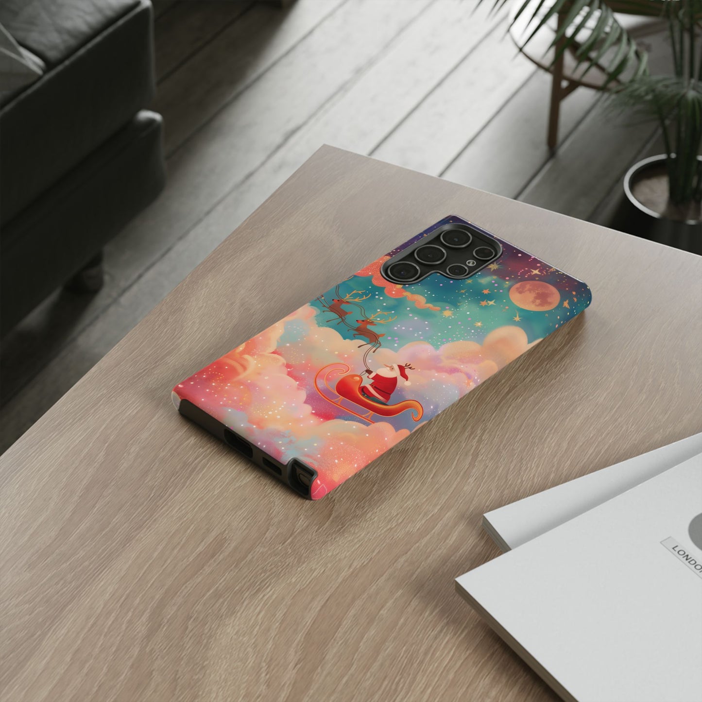 Starlit Santa Sky –  Tough Glossy Samsung Galaxy Case