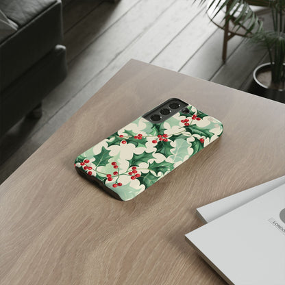 Winter Holly Charm – Tough Glossy Samsung Galaxy Case