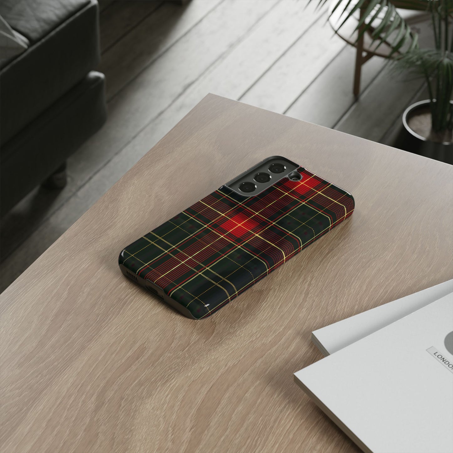 Classic Christmas Tartan – Tough Glossy Samsung Galaxy Case