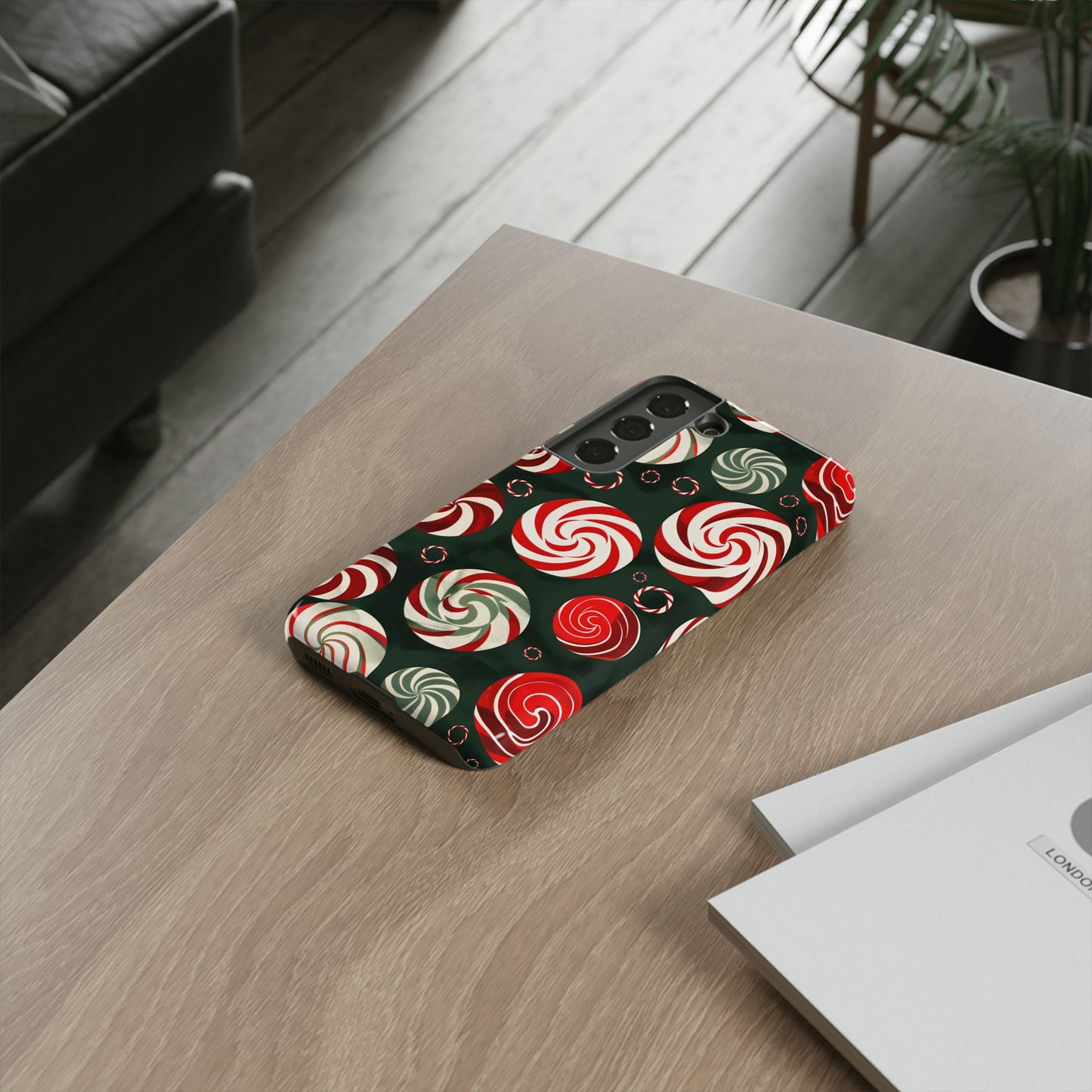 Peppermint Swirl Burst – Tough Glossy Samsung Galaxy Case