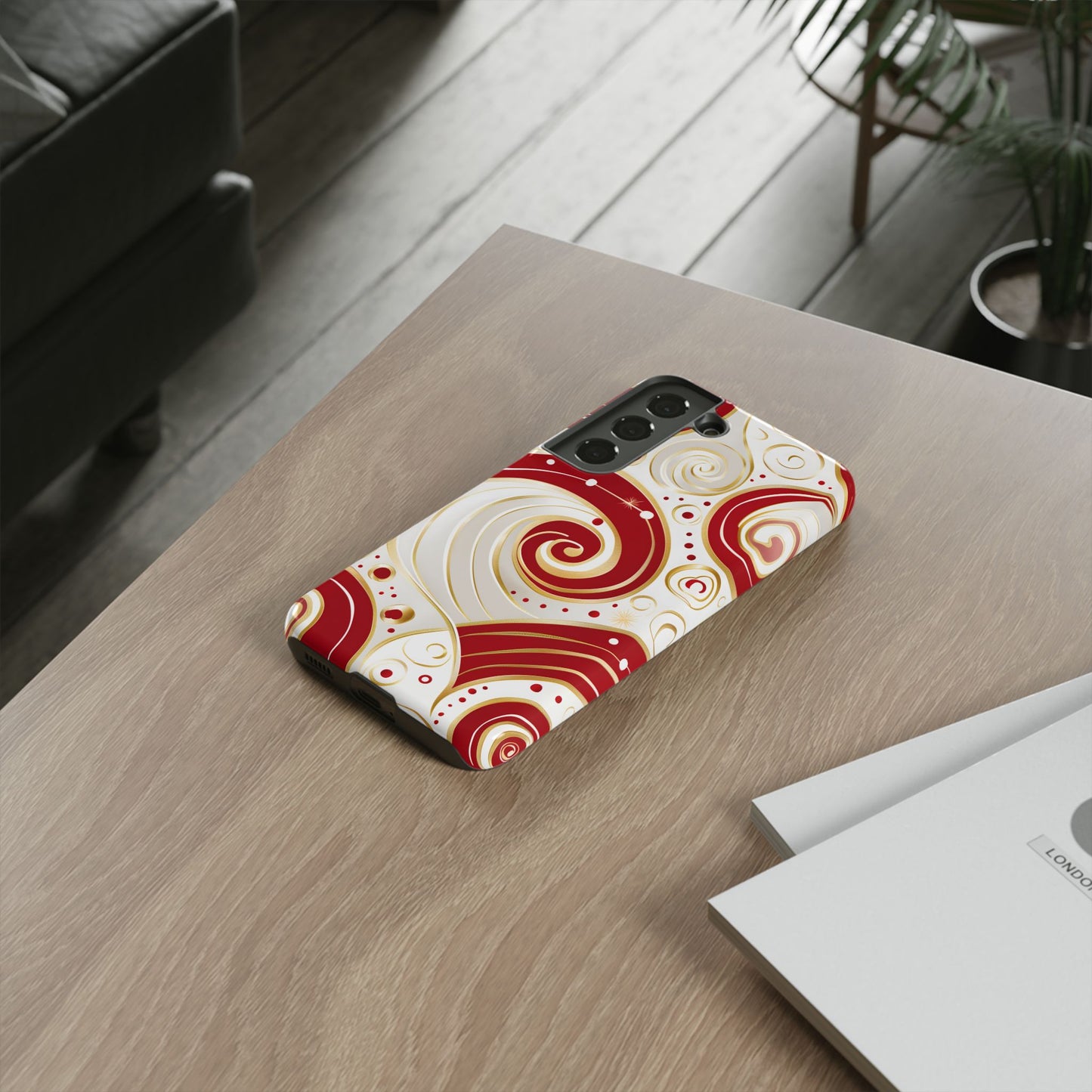 Golden Candy Swirl – Tough Glossy Samsung Galaxy Case