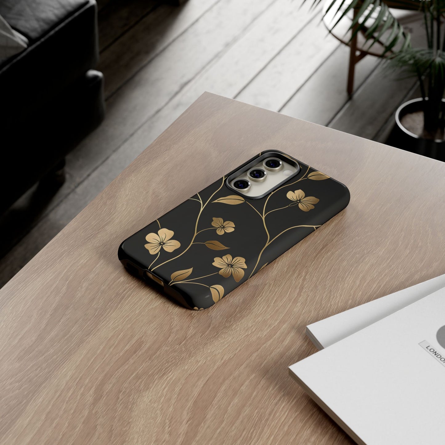 Golden Elegance – Tough Glossy Samsung Galaxy Case