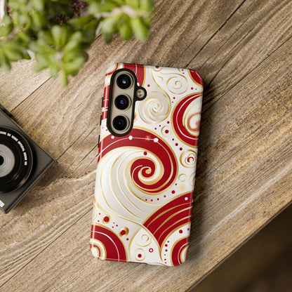 Golden Candy Swirl – Tough Glossy Samsung Galaxy Case
