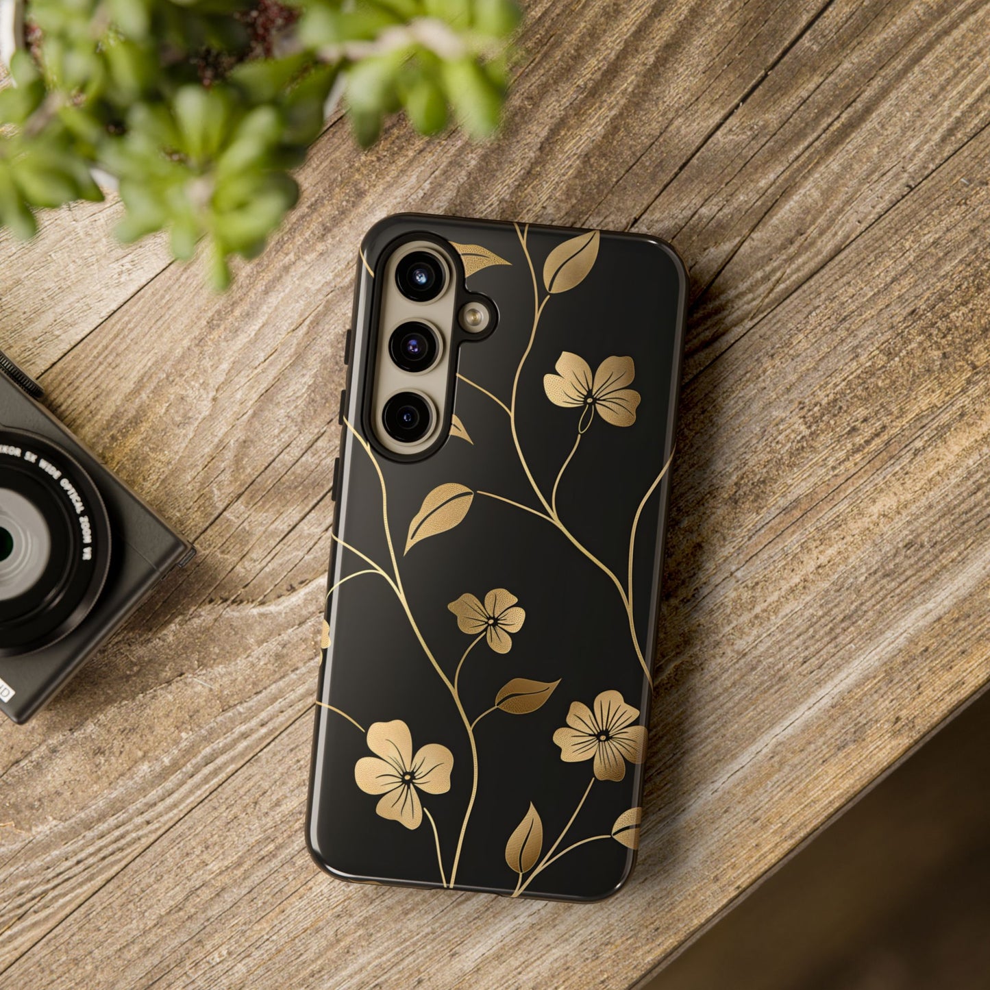 Golden Elegance – Tough Glossy Samsung Galaxy Case