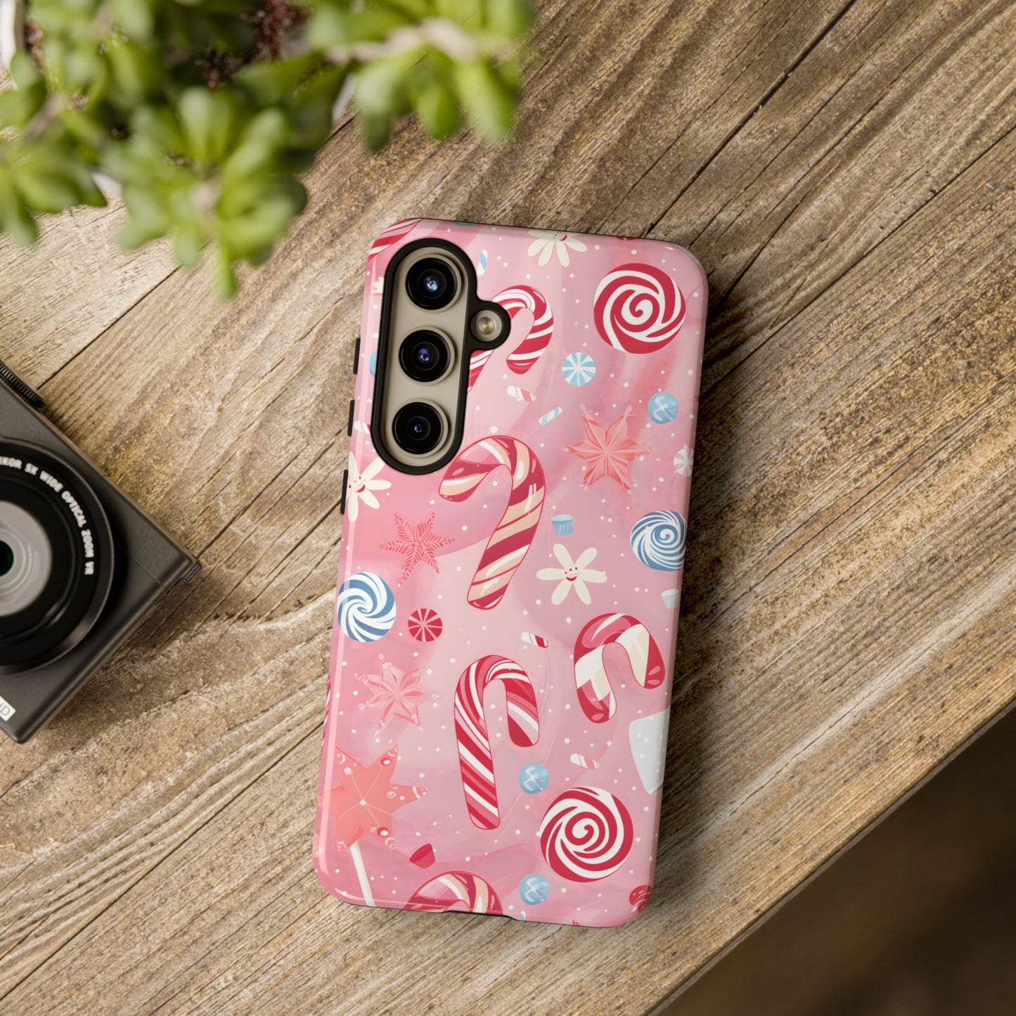 Candy Cane Swirl – Tough Glossy Samsung Galaxy Case