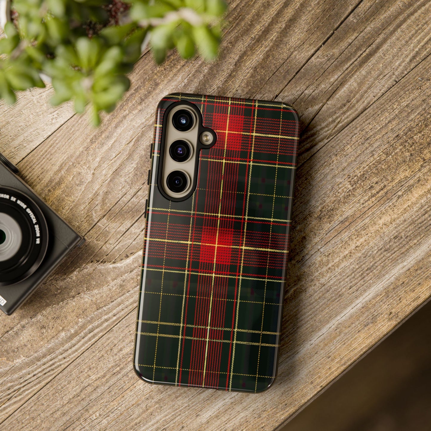 Classic Christmas Tartan – Tough Glossy Samsung Galaxy Case