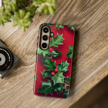 Holly Berry Bloom – Tough Glossy Samsung Galaxy Case
