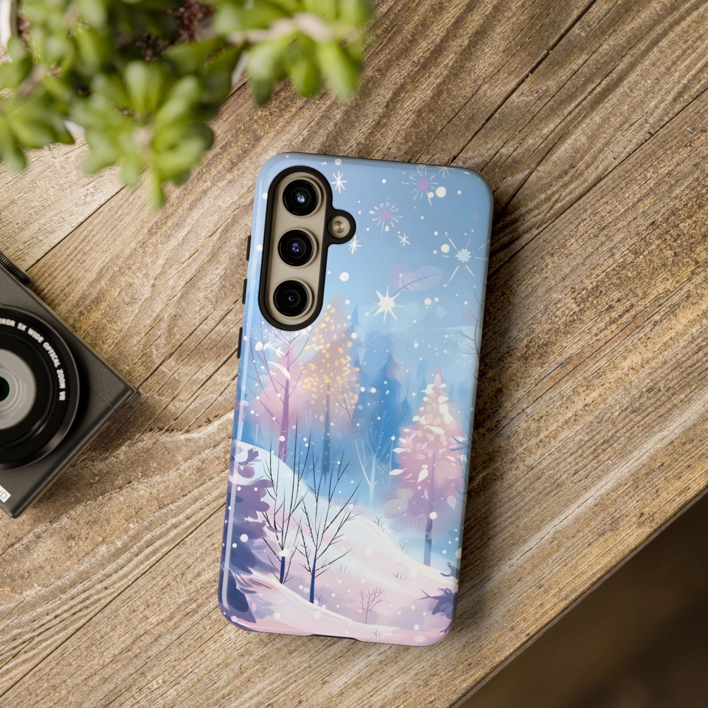 Frosted Winter Forest – Tough Glossy Samsung Galaxy Case