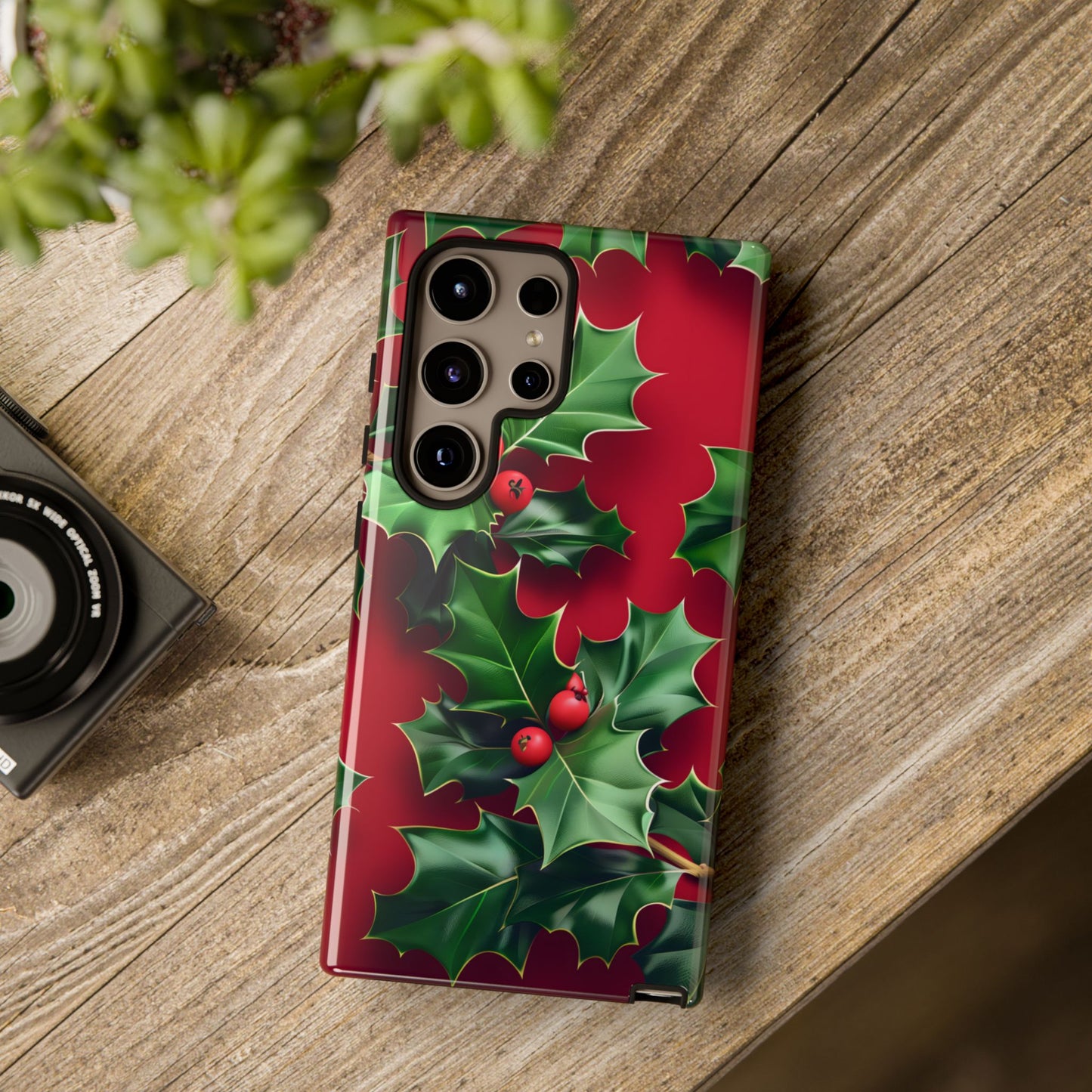 Holly Berry Bloom – Tough Glossy Samsung Galaxy Case