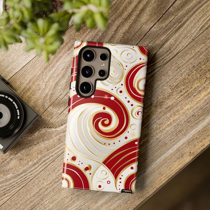 Golden Candy Swirl – Tough Glossy Samsung Galaxy Case