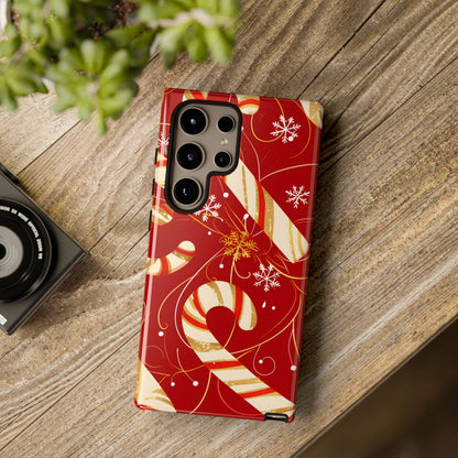 Golden Candy Cane Luxe – Tough Glossy Samsung Galaxy Case