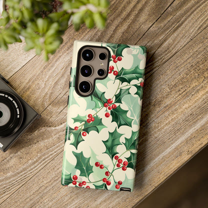 Winter Holly Charm – Tough Glossy Samsung Galaxy Case