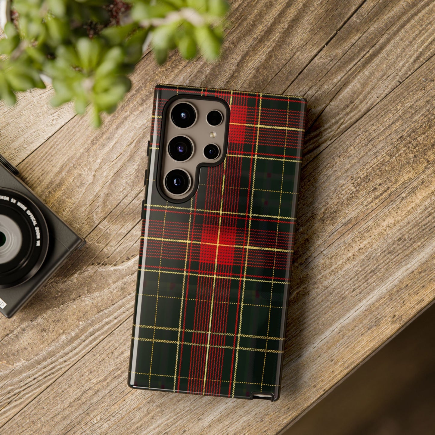 Classic Christmas Tartan – Tough Glossy Samsung Galaxy Case