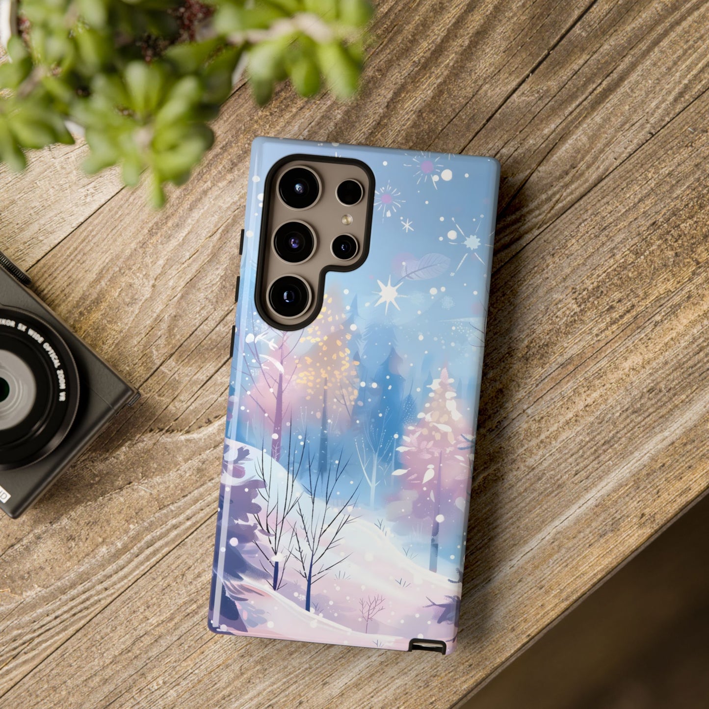 Frosted Winter Forest – Tough Glossy Samsung Galaxy Case
