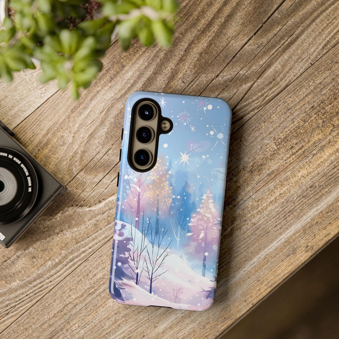 Frosted Winter Forest – Tough Glossy Samsung Galaxy Case
