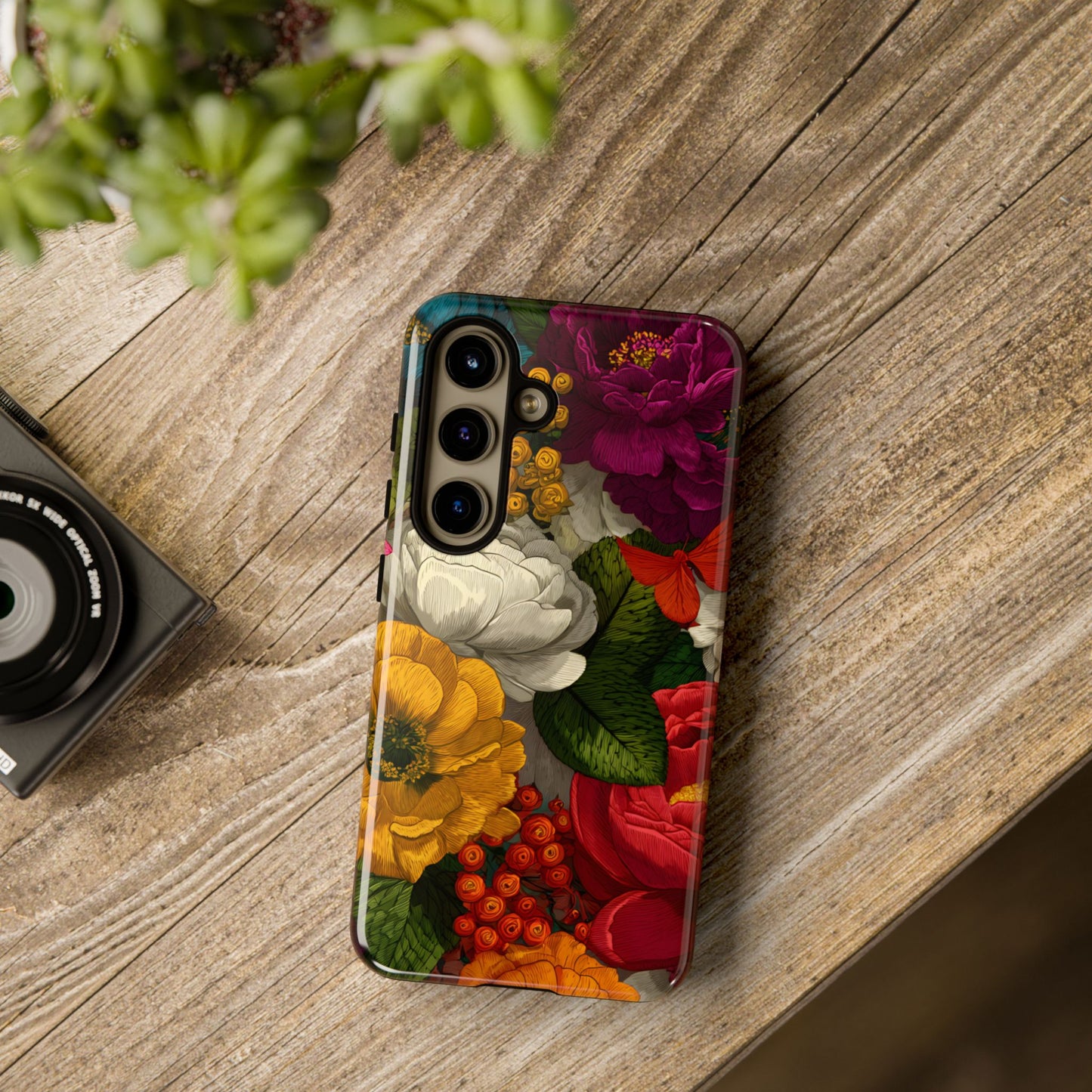 Midnight Bloom – Tough Glossy Samsung Galaxy Case