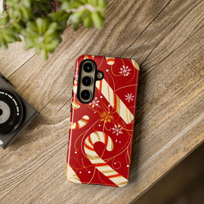 Golden Candy Cane Luxe – Tough Glossy Samsung Galaxy Case