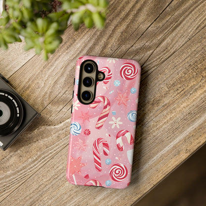 Candy Cane Swirl – Tough Glossy Samsung Galaxy Case