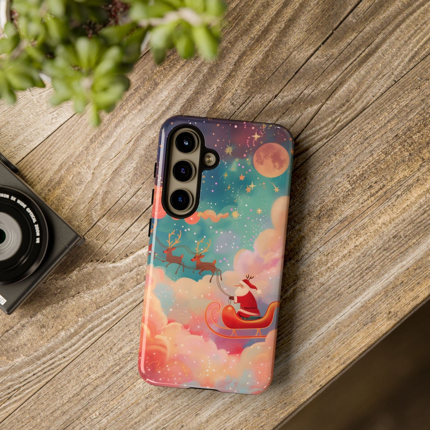 Starlit Santa Sky –  Tough Glossy Samsung Galaxy Case