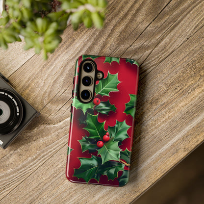 Holly Berry Bloom – Tough Glossy Samsung Galaxy Case