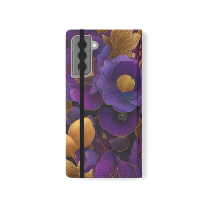Imperial Petals – Vegan Leather Samsung Flip Phone Case