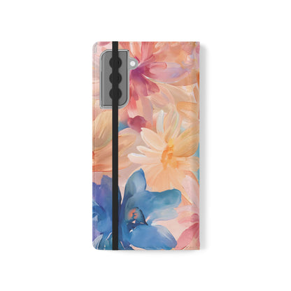 Radiant Bloom – Vegan Leather Wallet Samsung Case