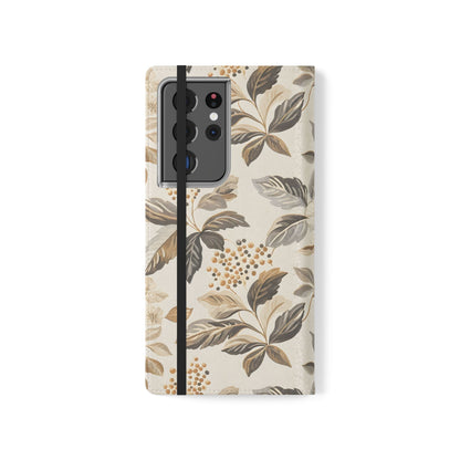 Golden Botanica – Samsung Vegan Leather Wallet Case