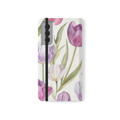 Tulip Serenade – Vegan Leather Wallet Samsung Case