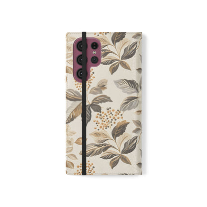 Golden Botanica – Samsung Vegan Leather Wallet Case