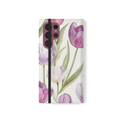 Tulip Serenade – Vegan Leather Wallet Samsung Case