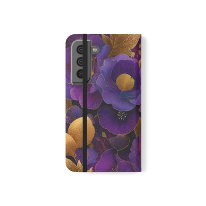 Imperial Petals – Vegan Leather Samsung Flip Phone Case