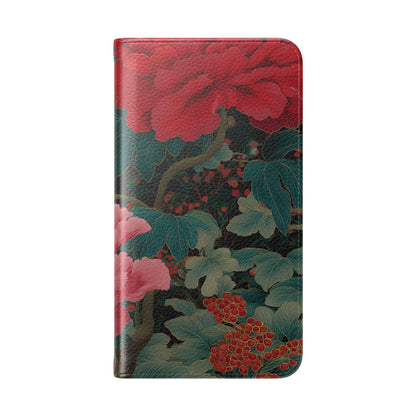 Blooming Peony – Vegan Leather Samsung Flip Case