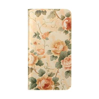 Vintage Bloom – Vegan Leather Wallet Samsung Case
