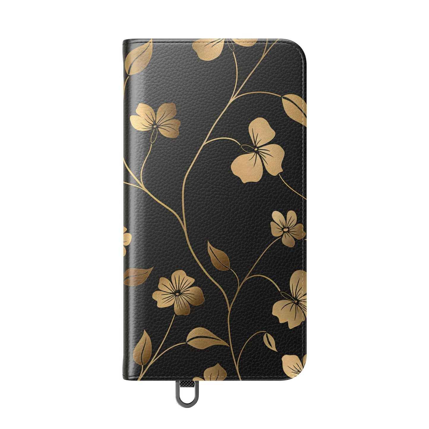 Golden Elegance – Samsung Vegan Leather Wallet Case