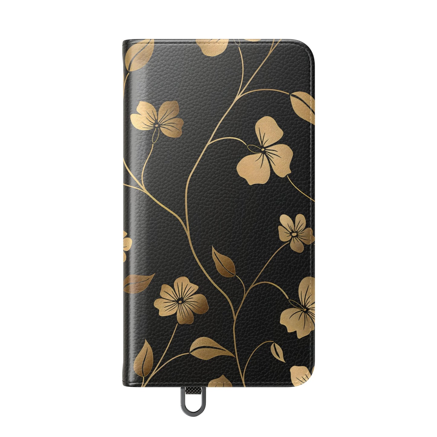 Golden Elegance – Samsung Vegan Leather Wallet Case