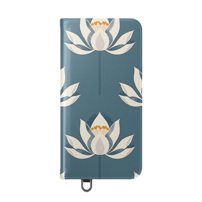 Lotus Serenity – Vegan Leather Wallet Samsung Case