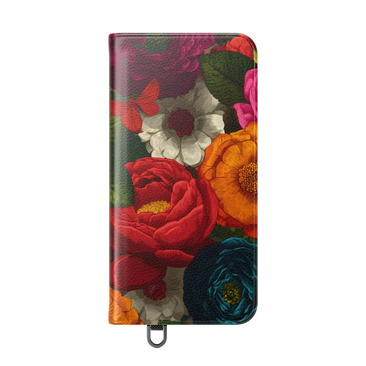 Midnight Bloom – Samsung Vegan Leather Flip Phone Case