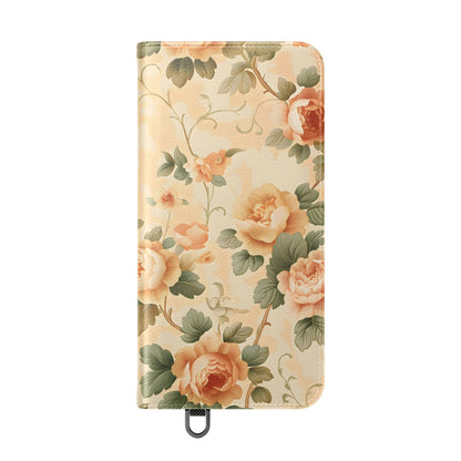 Vintage Bloom – Vegan Leather Wallet Samsung Case