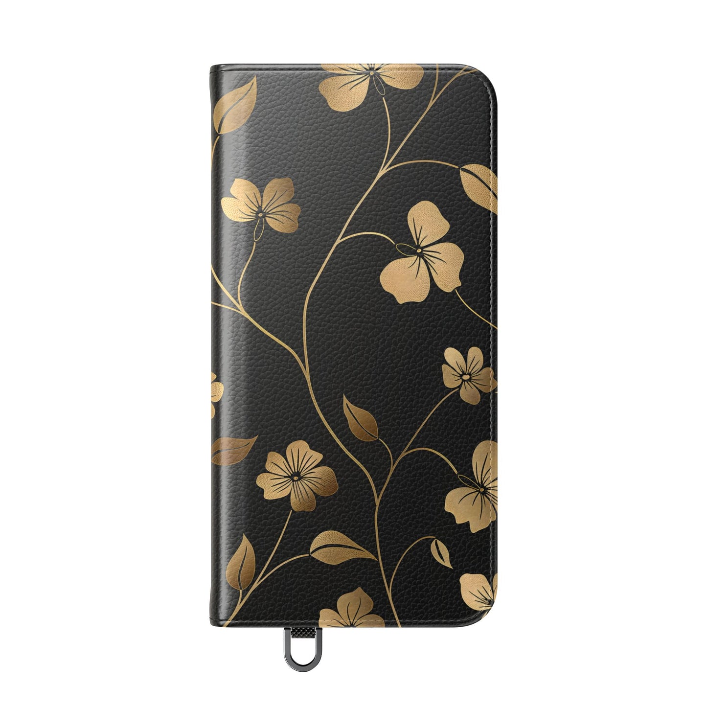 Golden Elegance – Samsung Vegan Leather Wallet Case