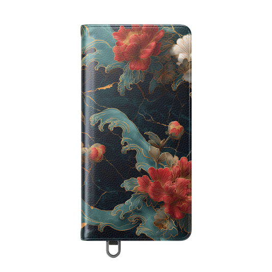 Crimson Tides – Vegan Leather Samsung Flip Case
