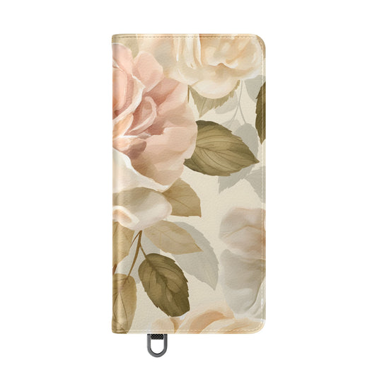 Soft Rose Elegance – Vegan Leather Wallet Samsung Case