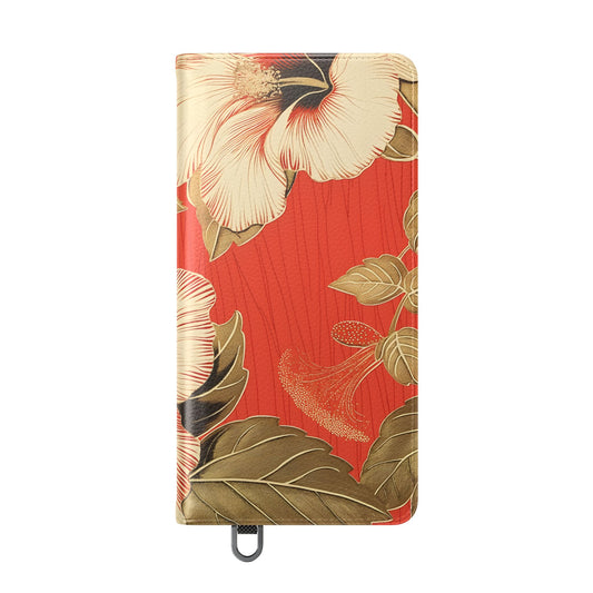 Golden Hibiscus – Vegan Leather Wallet Samsung Case