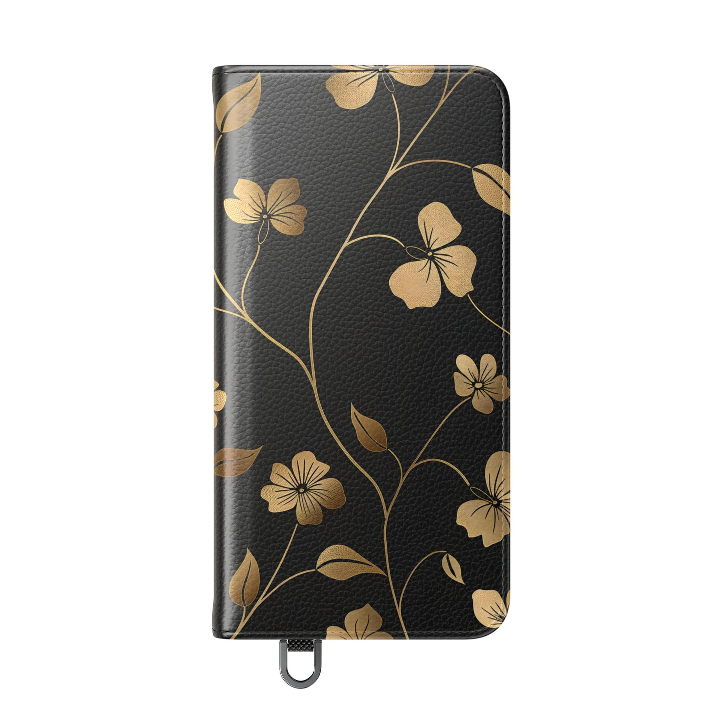 Golden Elegance – Samsung Vegan Leather Wallet Case