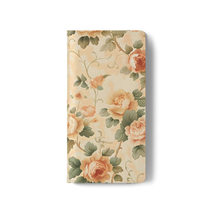 Vintage Bloom – Vegan Leather Wallet Samsung Case