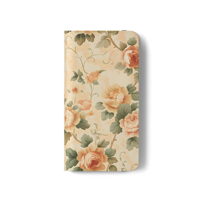 Vintage Bloom – Vegan Leather Wallet Samsung Case