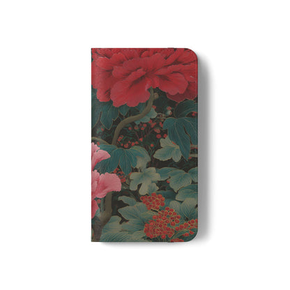 Blooming Peony – Vegan Leather Samsung Flip Case