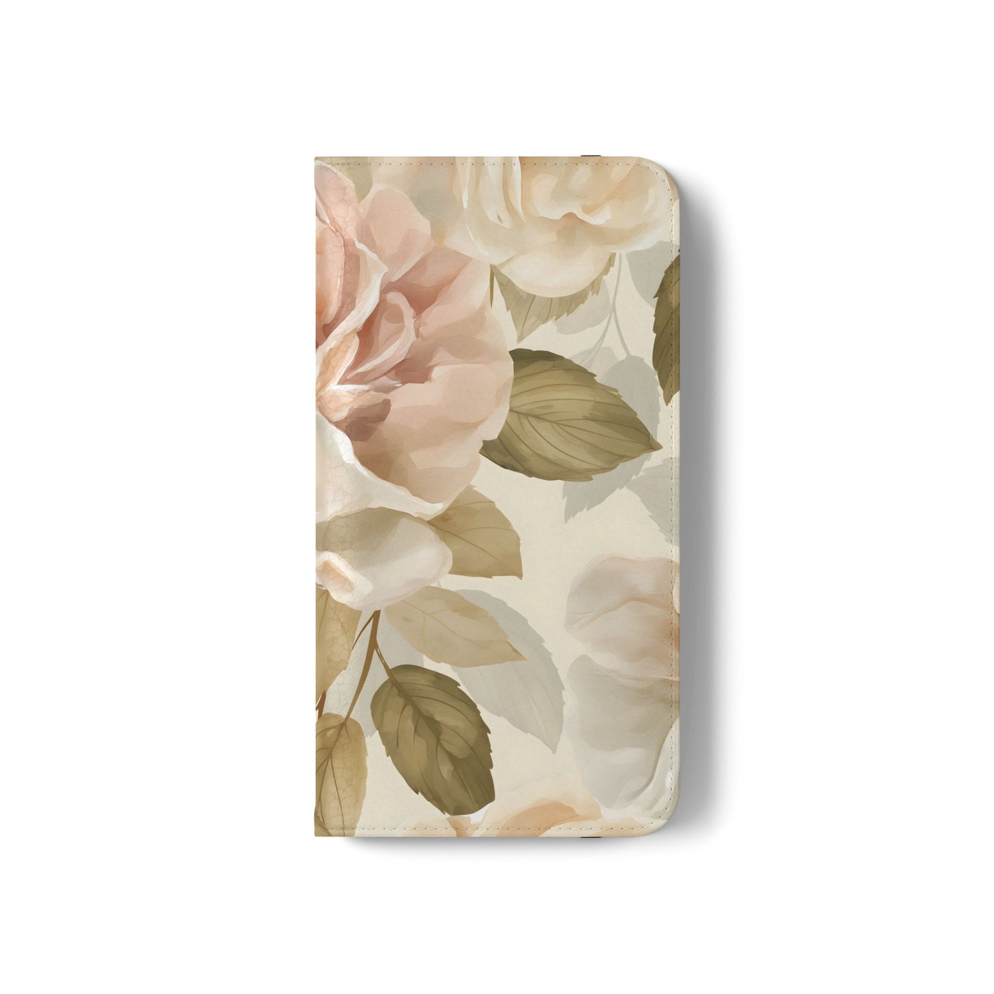 Soft Rose Elegance – Vegan Leather Wallet Samsung Case