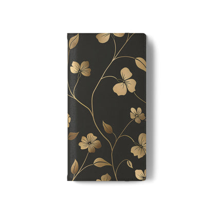 Golden Elegance – Samsung Vegan Leather Wallet Case