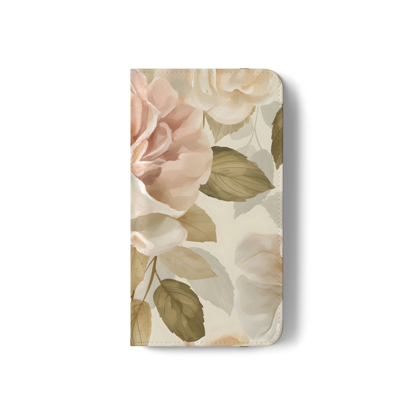 Soft Rose Elegance – Vegan Leather Wallet Samsung Case