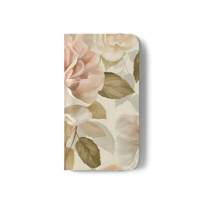 Soft Rose Elegance – Vegan Leather Wallet Samsung Case